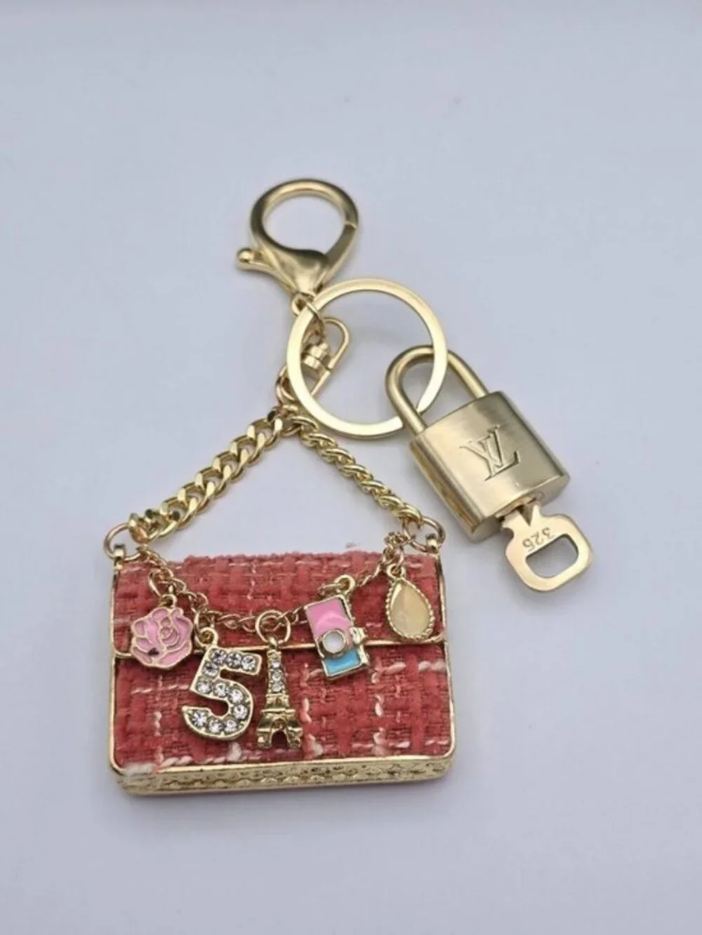 Authentic LV Gold Padlock 🔒 Unbranded Bag Keychain Charm for Louis Vuitton Bags